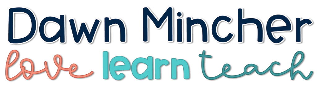 Dawn Mincher Love Learn Teach Rectangular Logo
