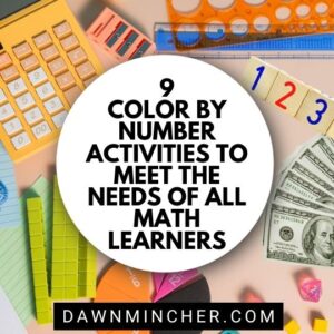 9 color by number activities to meet the needs of all math learners