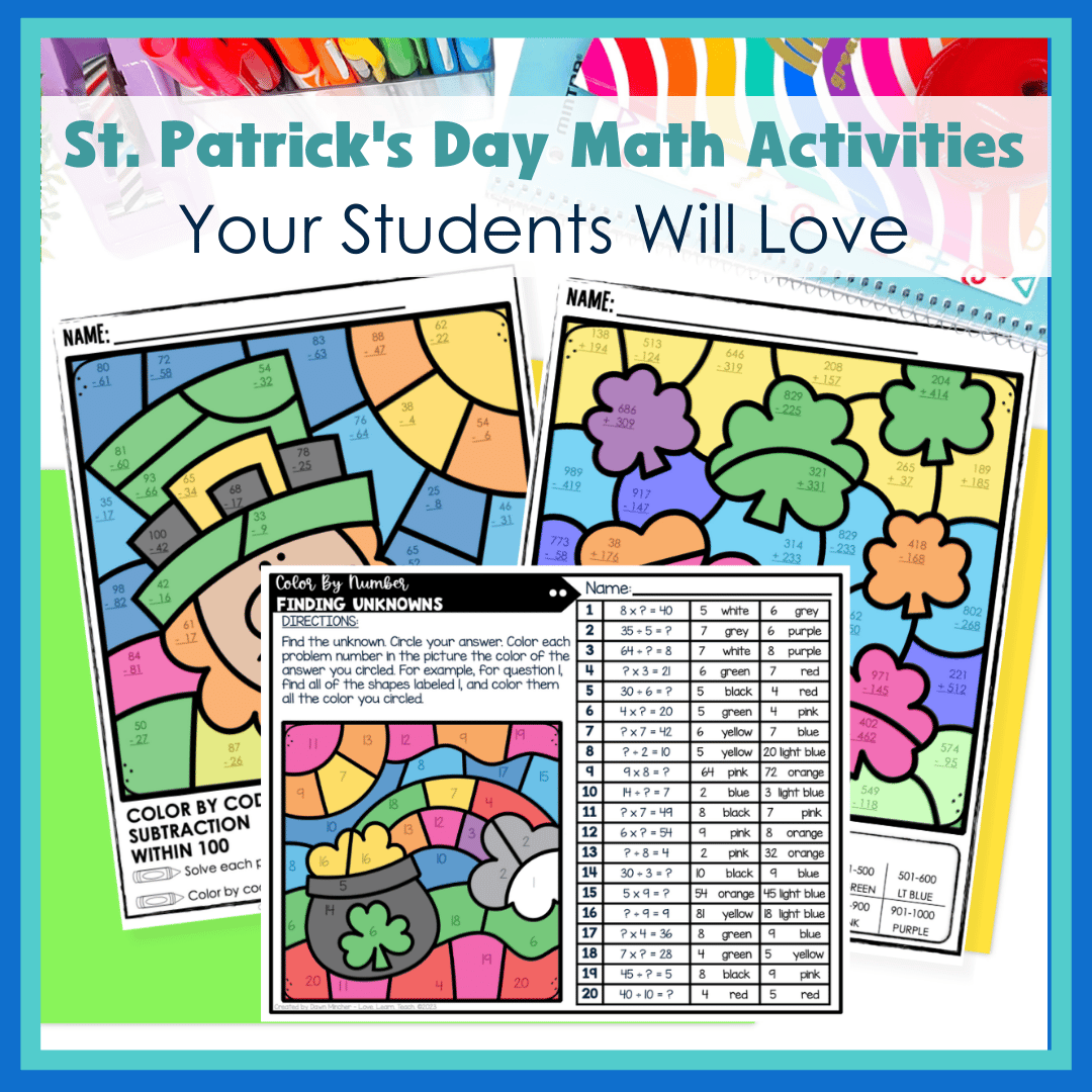 St. Patrick's Day Math Activities Your Students Will Love