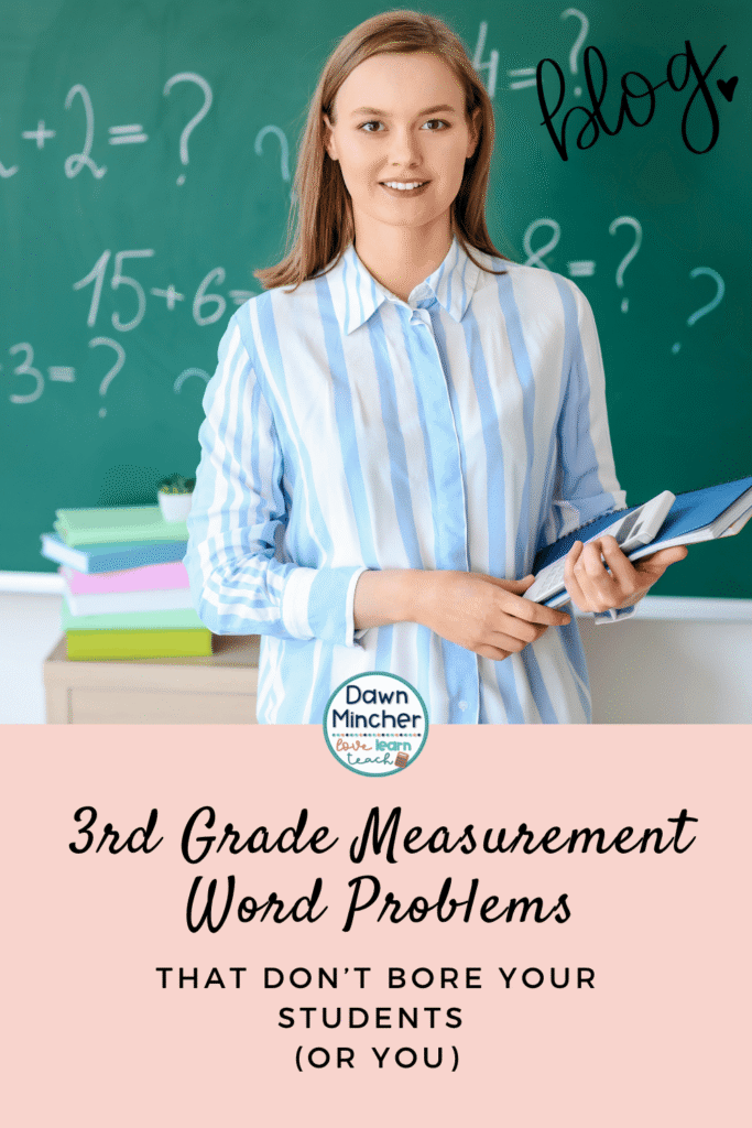 Teaching measurement word problems can lead your students to freeze the moment the math is in a paragraph. Save this post to your favorite math or upper elementary Pinterest board. This way, you will have this helpful information ready for your next 3rd grade measurement unit.