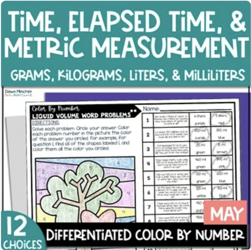 If your students are shutting down during measurement word problems, having engaging and differentiated practice ready makes a huge difference. These measurement activities give your students practice with a variety of concepts without being repetitive or overwhelming.