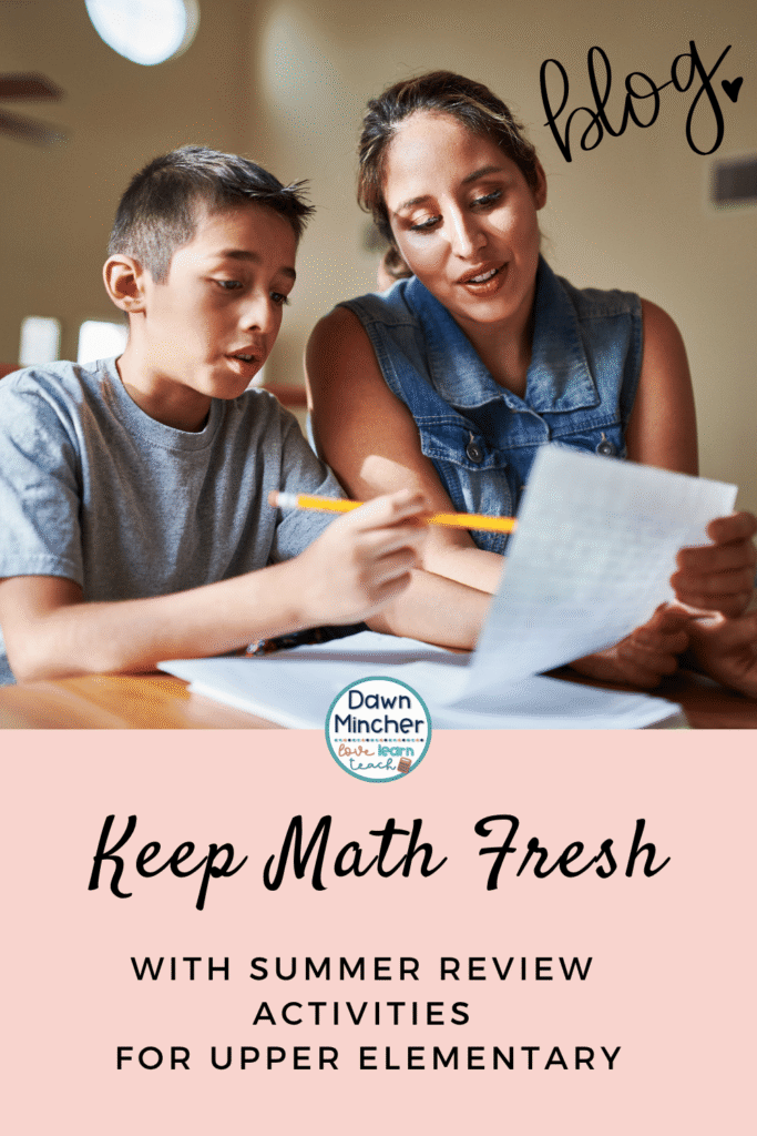 Save this post to your favorite math Pinterest board so you can quickly find these summer review activities to share with your students and their families! Whether you are planning ahead for summer break or preparing for back-to-school season, these will help your students start the new school year feeling confident and prepared.