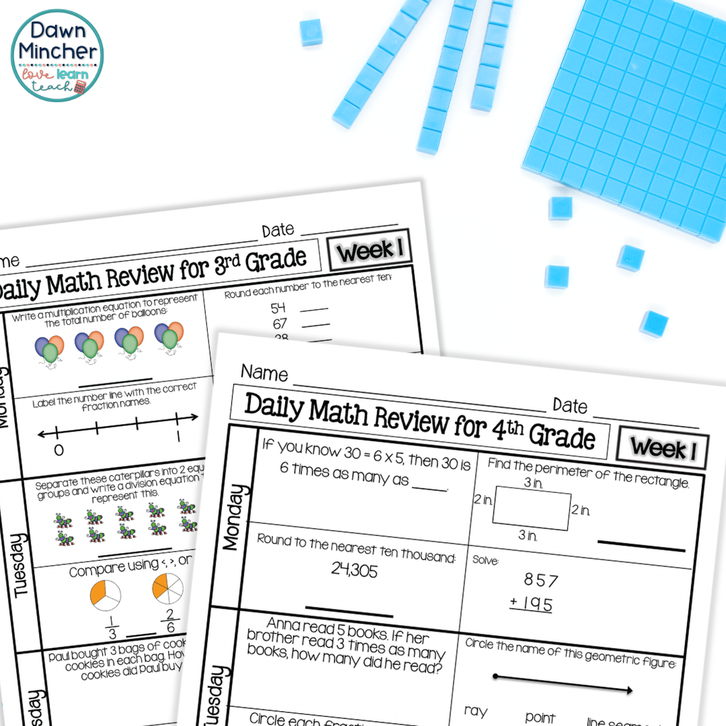 If you're curious how these spiral review activities could work in your own classroom, I've got a special treat just for you! You can grab a free sample of my Spiral Review Pages by clicking right here!
