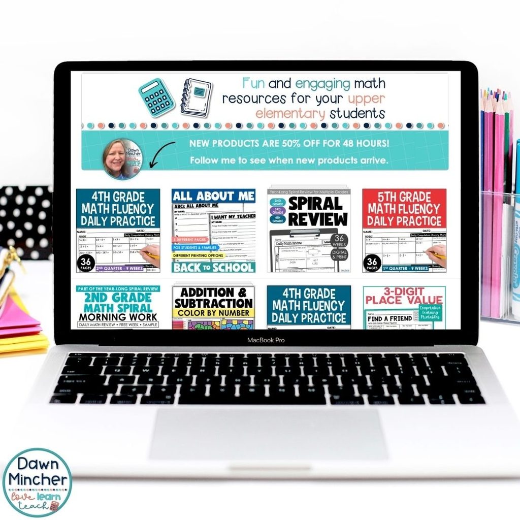 Head over to my store to explore the Color by Code activities, spiral reviews, and my other math resources I have to offer. Whether you need seasonal practice or something you can use throughout the year, you can find options for your classroom. The goal is simply to spend less time creating practice and more time using it with your students.